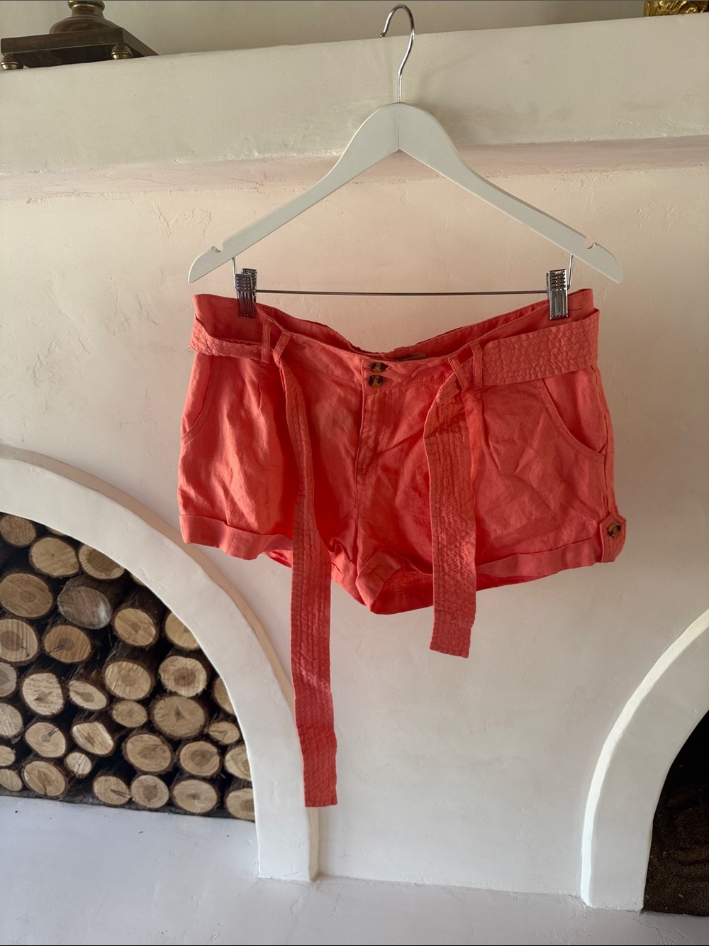 Women’s Guess Coral Belted Cotton Shorts